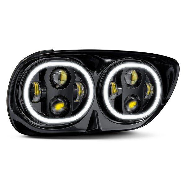 Lumen® - Black Dual Halo Projector LED Headlight