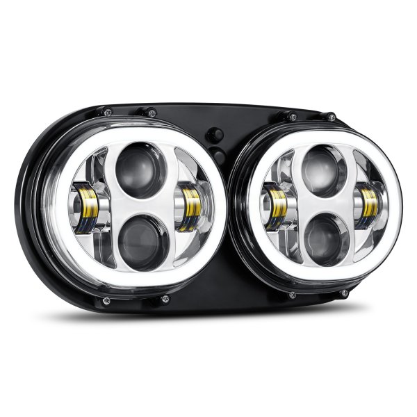 Lumen® - Chrome Dual Halo Projector LED Headlight