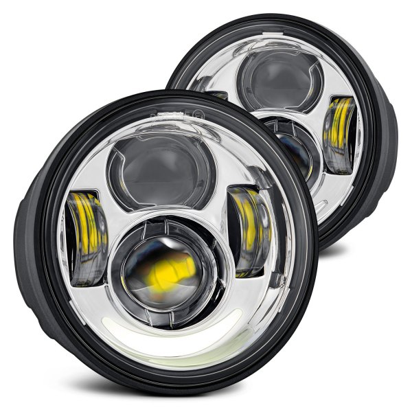 Lumen® - 5" Round Chrome Projector LED Daytime Running Lights