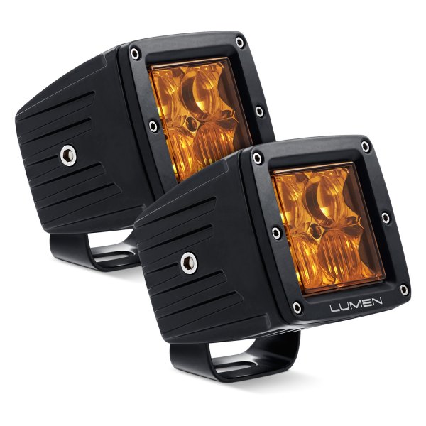 Lumen® - 3" Cube 4D Optic 20W Amber Combo Beam LED Pod Lights