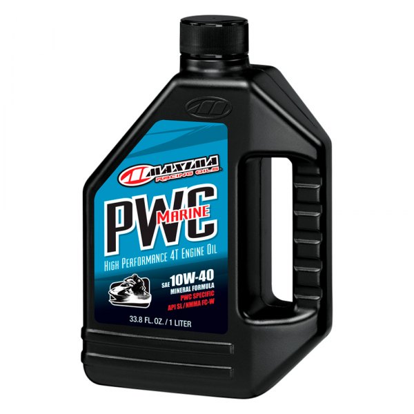 Maxima Racing Oils® - PWC Marine SAE 10W-40 Conventional 4T Engine Oil, 1 Liter