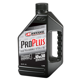 Maxima Racing Oils® - Pro Plus+ SAE 10W-30 Synthetic 4T Motorcycle Engine Oil, 1 Gallon