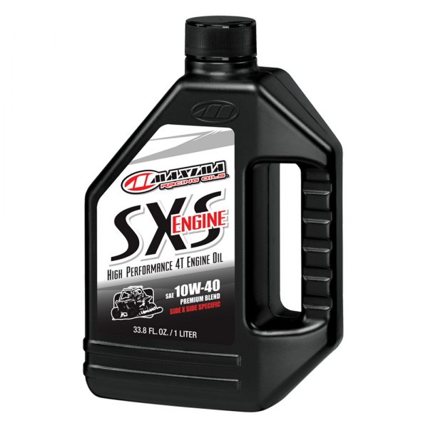 Maxima Racing Oils® - SXS SAE 10W-40 Conventional Premium Engine Oil, 1 Liter x 12 Bottles
