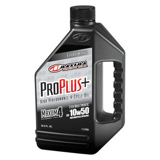 Maxima Racing Oils® 30-199128 - Pro Plus+ SAE 10W-50 Synthetic 4T Motorcycle Engine Oil, 1 Gallon