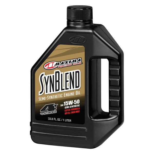 Maxima Racing Oils® - SynBlend SAE 15W-50 Semi-Synthetic 4-Stroke Engine Oil, 1 Liter