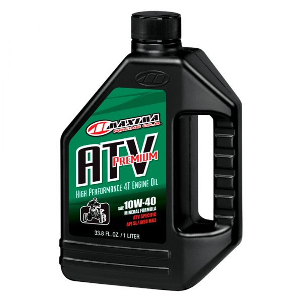 Maxima Racing Oils® - Maxum ATV Premium 4T SAE 10W-40 Conventional Premium Engine Oil, 1 Liter x 12 Bottles