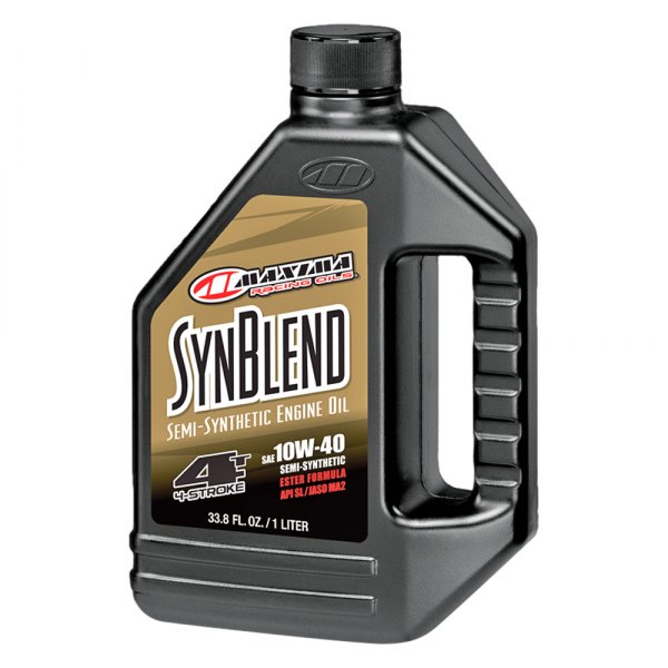Maxima Racing Oils® - Maxum 4 SAE 10W-40 Semi-Synthetic Motorcycle Engine Oil, 1 Liter