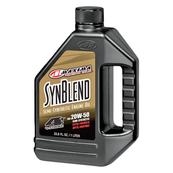 Maxima Racing Oils® - Maxum 4 SAE 20W-50 Semi-Synthetic Motorcycle Engine Oil, 1 Liter