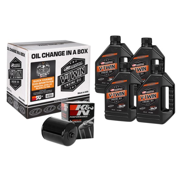 Maxima Racing Oils® - V-Twin™ SAE 20W-50 Conventional Evo-Sportster Quick Oil Change Kit