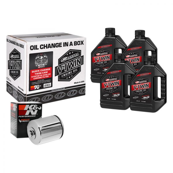 Maxima Racing Oils® - V-Twin™ SAE 20W-50 Synthetic Cam Quick Oil Change Kit