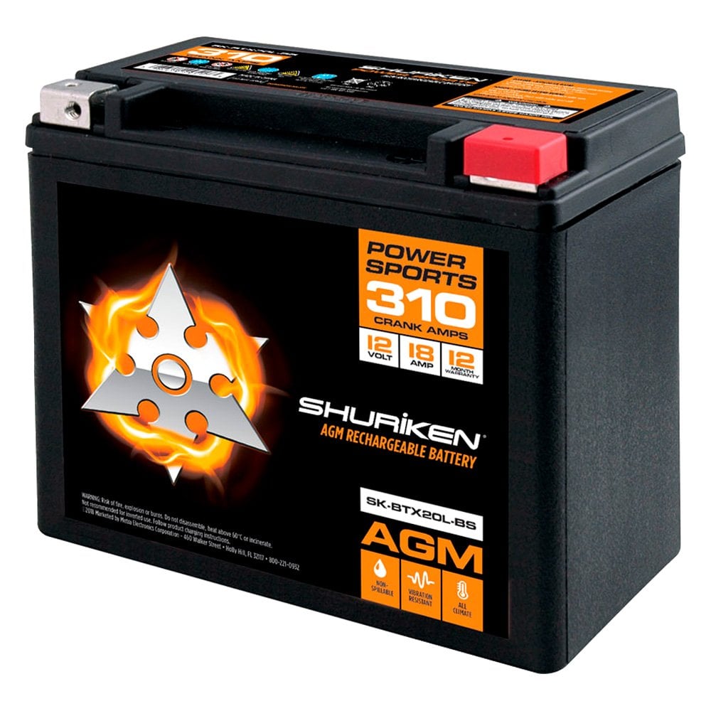 【aki】 Metra® SK-BTX20L-BS - AGM Battery - MOTORCYCLEiD.com