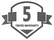 Backed by a 5 years warranty