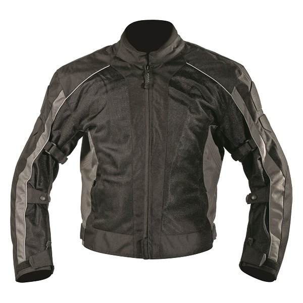 Motonation® - Diablo Sport Vented Textile Jacket (Large, Black/Gun)