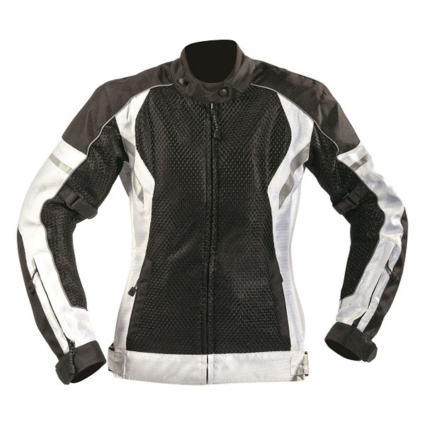 Motonation® - Metralla Tourventure Ladies Vented Textile Jacket (X-Small, Black/White)