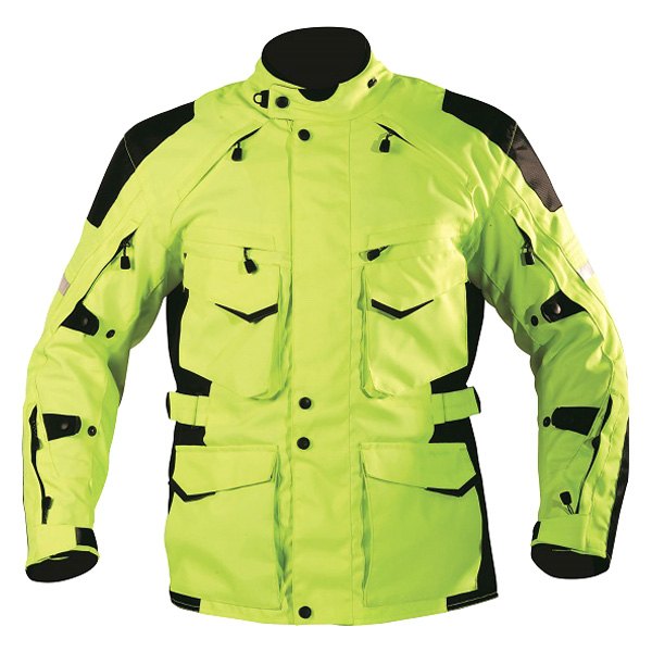 Motonation® - Pursang Tourventure 3/4 Length Textile Jacket (Small, Hi-Viz Yellow)