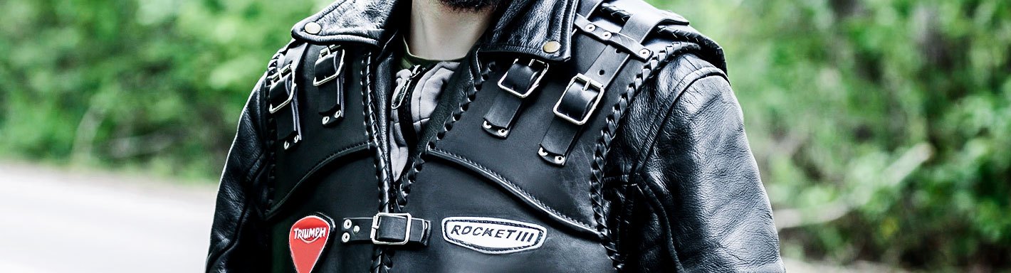 Motorcycle Men's Leather Vests