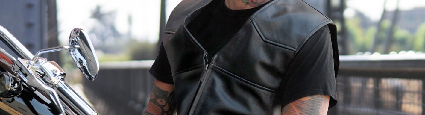 Motorcycle Men's Leather Vests