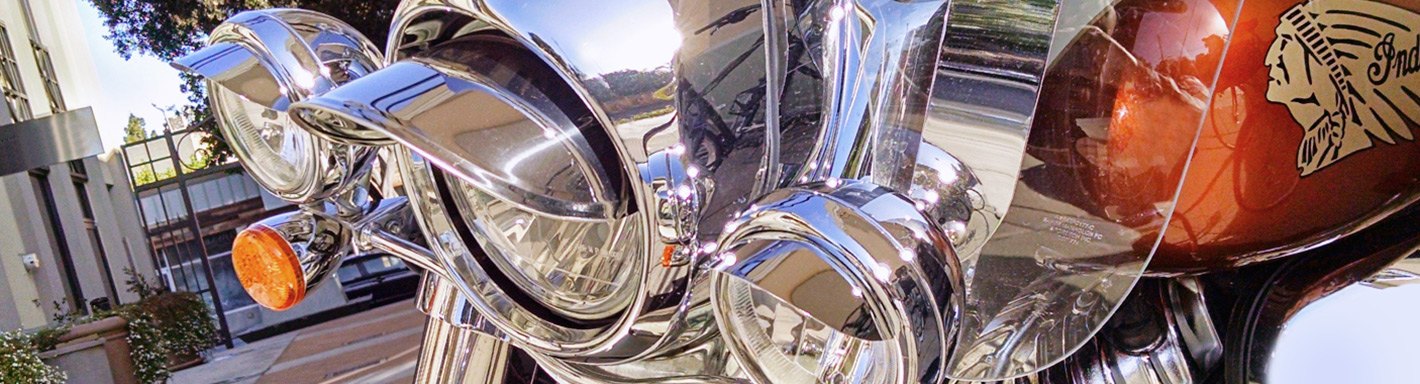 Show Chrome Universal 7" Headlight Visor For Motorcycles