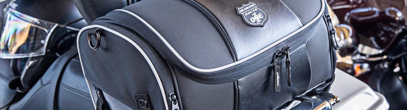Motorcycle Tail Bag Backpack Rear Seat Travel Luggage Helmet Holder Waterproof 