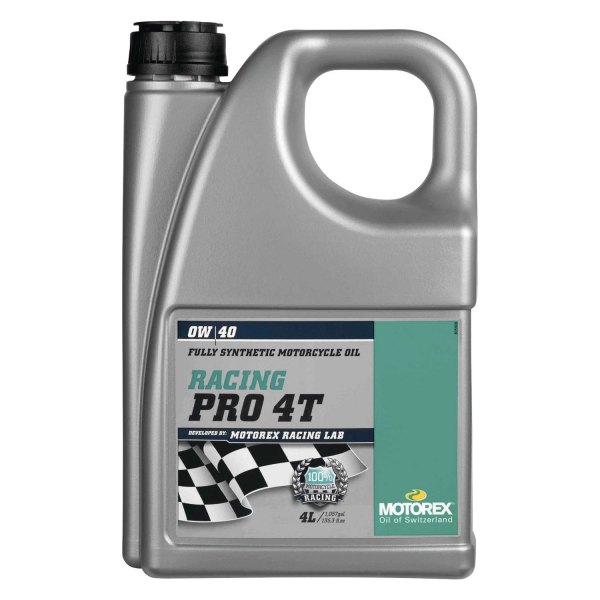 Motorex® - Racing Pro 4T SAE 0W-40 Synthetic Engine Oil, 4 Liters