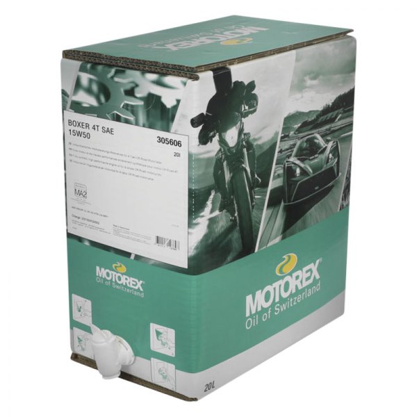 Motorex® - Boxer 4T SAE 15W-50 Synthetic Engine Oil, 20 Liters x Bag in a Box