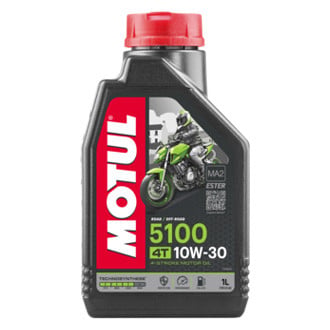 Motul USA® - 5100 4-Stroke SAE 10W-30 Semi-Synthetic Engine Oil, 1 Liter