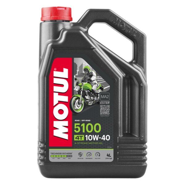 Motul USA® - 5100 SAE 10W-50 Semi-Synthetic 4T Motor Oil, 4 Liters