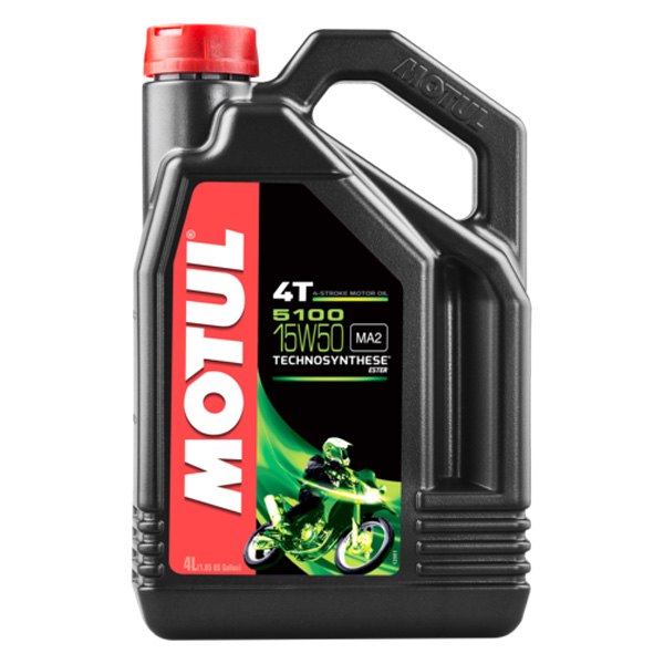 Motul USA® - 5100 SAE 15W-50 Semi-Synthetic 4T Motor Oil, 4 Liters