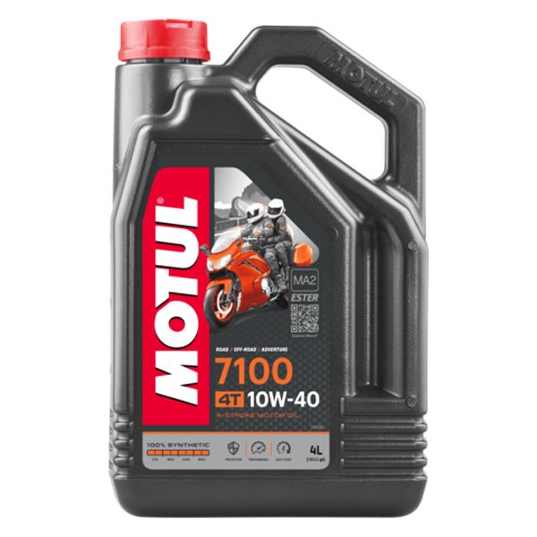 Motul USA® - 7100 SAE 10W-40 Synthetic 4T Engine Oil, 4 Liters