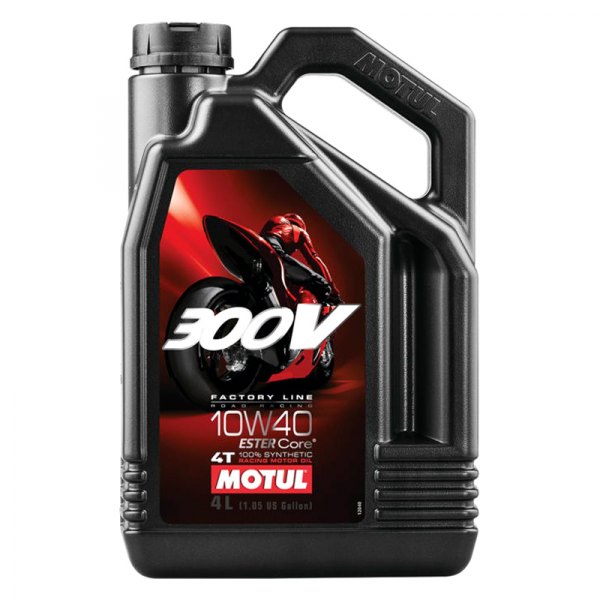 Motul USA® - 300V SAE 10W-40 Synthetic FL Road Racing Motor Oil, 4 Liters