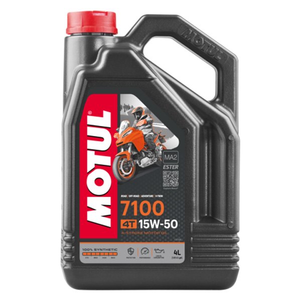 Motul USA® - 7100 SAE 15W-50 Synthetic 4T Engine Oil, 4 Liters