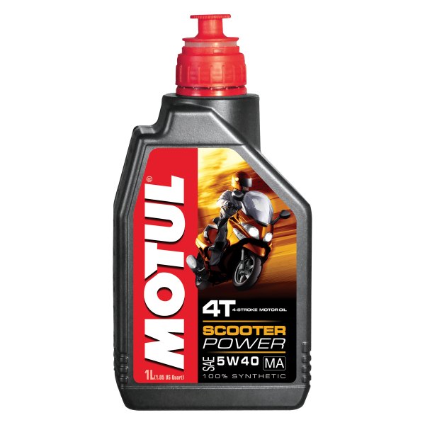 Motul USA® - Scooter Power SAE 10W-40 Synthetic 4T Engine Oil, 1 Liter