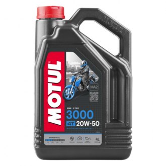 Motul Usa 3000 Sae w 50 Mineral 4t Engine Oil 4 Liters Motorcycleid Com