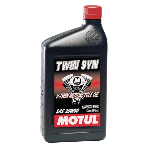 Motul USA® - TWIN-SYN 4-Stroke SAE 20W-50 Semi-Synthetic Motorcycle Engine Oil, 1 Quart