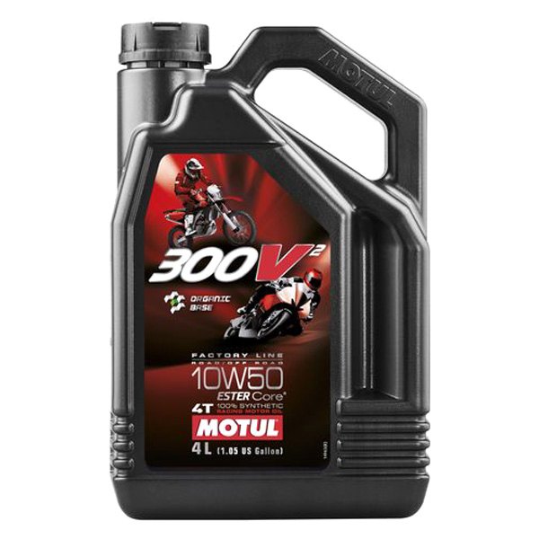 Motul USA® - 300V² SAE 10W-50 Synthetic FL Motor Oil, 4 Liters