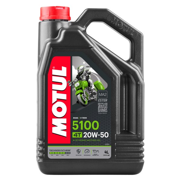Motul USA® - 5100 SAE 20W-50 Semi-Synthetic 4T Engine Oil, 1 Gallon