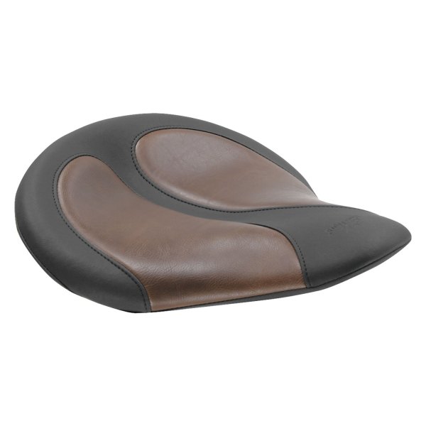 Mustang® - Cyclone Black Solo Seat with Brown Distressed Inserts