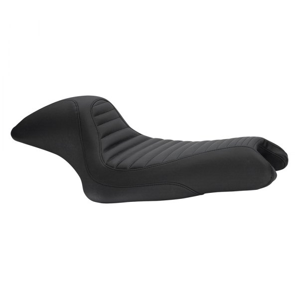Mustang® - Black Cafe Solo Seat with Tuck & Roll Stitching