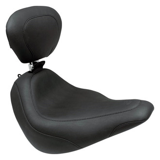 Mustang® - Wide Tripper™ Black Solo Seat with Driver Backrest