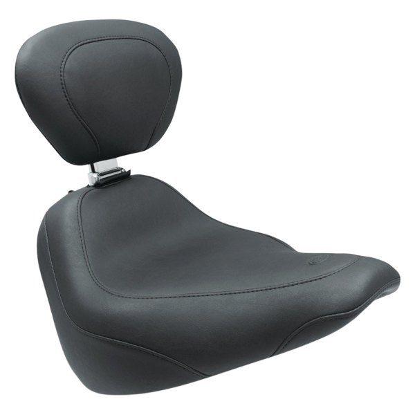 Mustang® - Wide Tripper™ Black Solo Seat with Driver Backrest