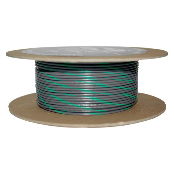 NAMZ® - Gray/Green Stripe 100' Spool of Primary Wire