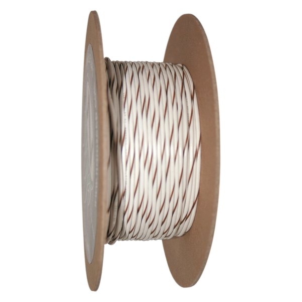 NAMZ® - White/Brown Stripe 100' Spool of Primary Wire
