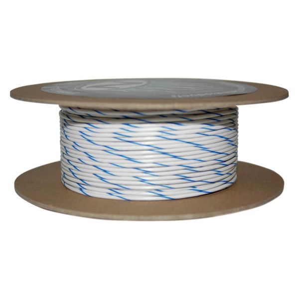 NAMZ® - White/Blue Stripe 100' Spool of Primary Wire