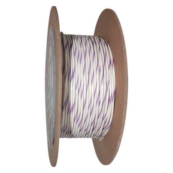 NAMZ® - White/Violet Stripe 100' Spool of Primary Wire