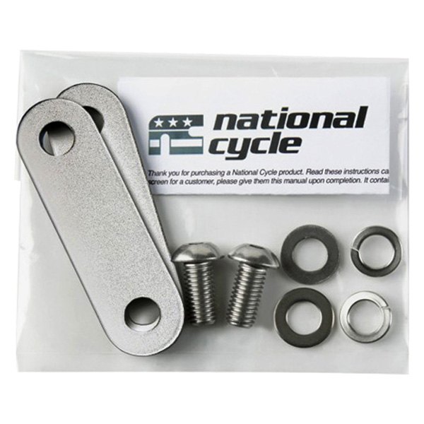 National Cycle® - 76mm Silver Optional Footpeg Mounting Brackets for Comfort Bars