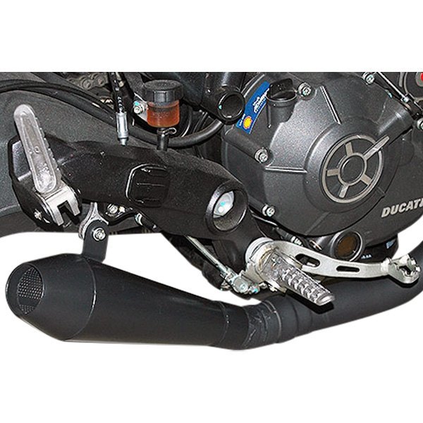  New Rage Cycles® - 2-1 Black Ceramic Slip-On Muffler On Vehicle