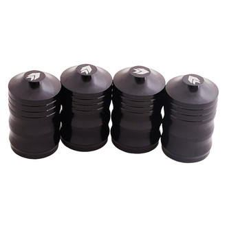 NRG Innovations® - Black Sport Style Wheel Valve Stem Cap