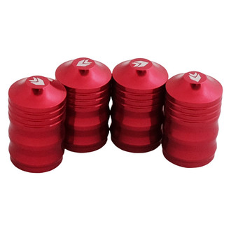 NRG Innovations® - Red Sport Style Wheel Valve Stem Cap