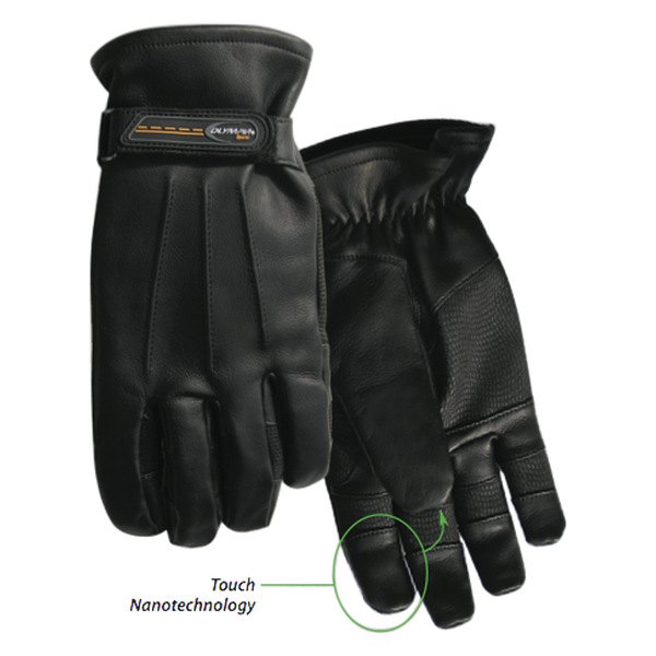 Olympia Gloves® - 100LT Lined Roper Touch Men's Gloves (Large, Black)