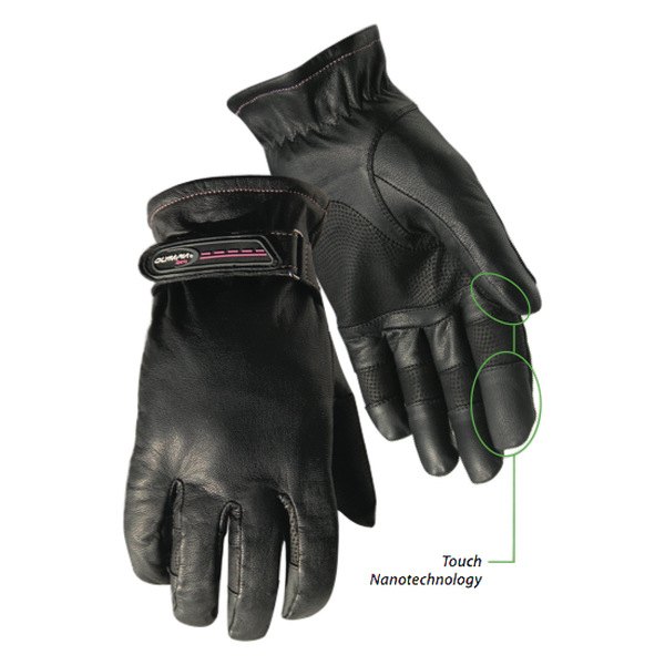 Olympia Gloves® - 110 LT Lined Rose "Touch" Women's Gloves (Medium, Black)